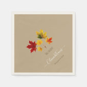 paardebladeren- herfst uit liefde servet (Voorkant)