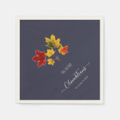  paardebladeren- herfst uit liefde servet (Voorkant)