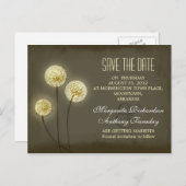 Paardebloem Bewaar de datum stijlvolle briefkaarte Aankondigingskaart (Voorkant / Achterkant)