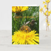 Paardebloem bij gelukkige Kaart (Gele Bloem)