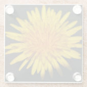 Paardebloem Bloem coastercna Glazen Onderzetter (Achterkant)