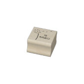 Paardebloem Bloem Parachutes Familienaam 1x1 Rubberstempel (Stempel)