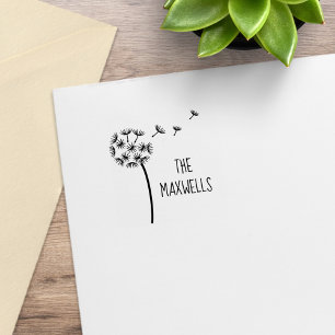 Paardebloem Bloem Parachutes Familienaam 1x1 Rubberstempel