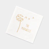 Paardebloem Bloem Parachutes Familienaam Folie Servetten (Links)