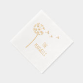 Paardebloem Bloem Parachutes Familienaam Folie Servetten (Rechts)