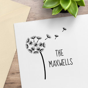 Paardebloem Bloem Parachutes Familienaam Rubberstempel