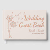 Paardebloem Bloem Roos Gold Folie Wedding Guest Bo Gastenboek (Voorkant)