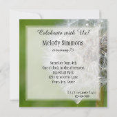 Paardebloem bloem verjaardag kaart (Achterkant)