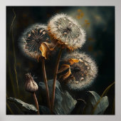Paardebloem Bloemen Art Print Poster (Voorkant)
