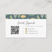 Paardebloem Bloemen onkruid Patroon Tuinieren Visitekaartje (Achterkant)