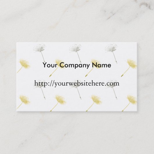 Paardebloem Bloemen Visitekaartje (Voorkant)