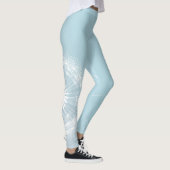 Paardebloem bloemenblauwe Leggings (Rechts)