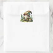 Paardebloem bloemengnoom vierkante sticker (Tas)