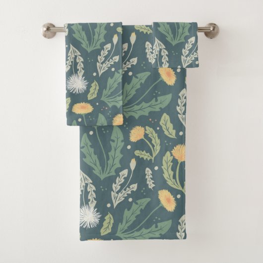 Paardebloem bloemenwiet patroon bad handdoek (Insitu)