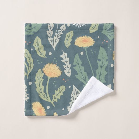 Paardebloem bloemenwiet patroon bad handdoek (Wasdoekje)