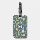 Paardebloem bloemenwiet patroon bagagelabel (Achterkant verticaal)