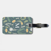 Paardebloem bloemenwiet patroon bagagelabel (Achterkant horizontaal)