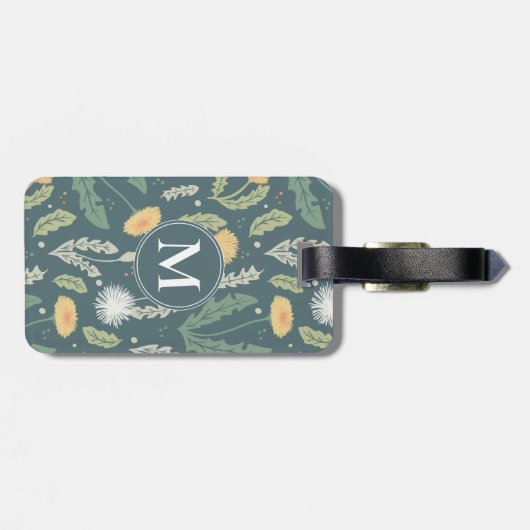 Paardebloem bloemenwiet patroon bagagelabel (Achterkant horizontaal)