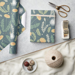 Paardebloem bloemenwiet patroon cadeaupapier