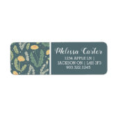 Paardebloem bloemenwiet patroon etiket (Voorkant)