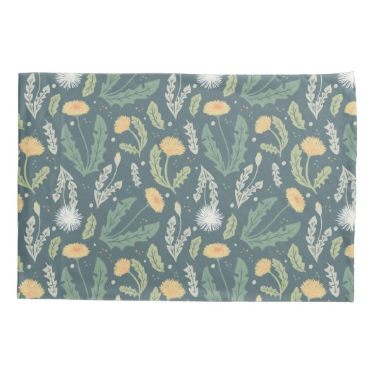 Paardebloem bloemenwiet patroon kussensloop (Achterkant)