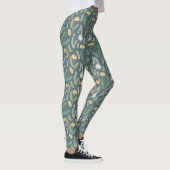 Paardebloem bloemenwiet patroon leggings (Rechts)