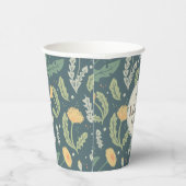 Paardebloem bloemenwiet patroon papieren bekers (Rechts)