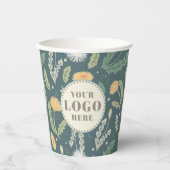 Paardebloem bloemenwiet patroon papieren bekers (Voorkant)