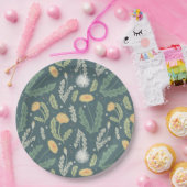 Paardebloem bloemenwiet patroon papieren bordje (Feest)