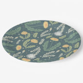 Paardebloem bloemenwiet patroon papieren bordje (Gekanteld)