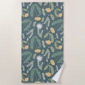 Paardebloem bloemenwiet patroon strandlaken (Voorkant)