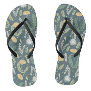 Paardebloem bloemenwiet patroon teenslippers