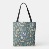 Paardebloem bloemenwiet patroon tote bag (Achterkant)