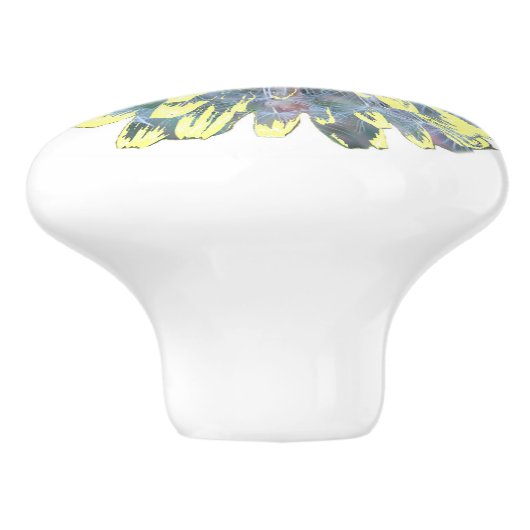 paardebloem bloesem keramische knop (Zijkant)