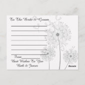 Paardebloem Bloesems Wijnstokken Beste Wens Nieuw  Briefkaart (Achterkant)