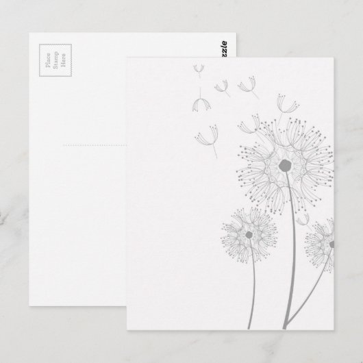 Paardebloem Bloesems Wijnstokken Romantische Trouw Briefkaart (Voorkant / Achterkant)