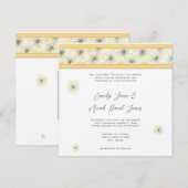 Paardebloem bruiloft uitnodiging (Voorkant / Achterkant)