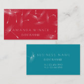 Paardebloem Confetti Blauw Blauwgroen Rood Therapi Visitekaartje (Voorkant / Achterkant)