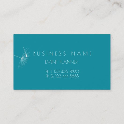 Paardebloem Confetti Blauw Blauwgroen Rood Therapi Visitekaartje (Achterkant)