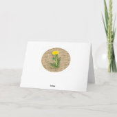 Paardebloem Dank u kaart (Achterkant)