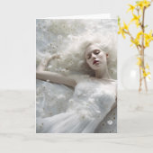 Paardebloem droomende vrouw kaart (Gele Bloem)