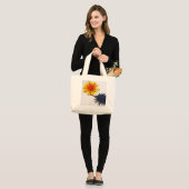 Paardebloem en Schaduw jtcnm Grote Tote Bag (Voorkant (model))