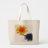Paardebloem en Schaduw jtcnm Grote Tote Bag (Achterkant)