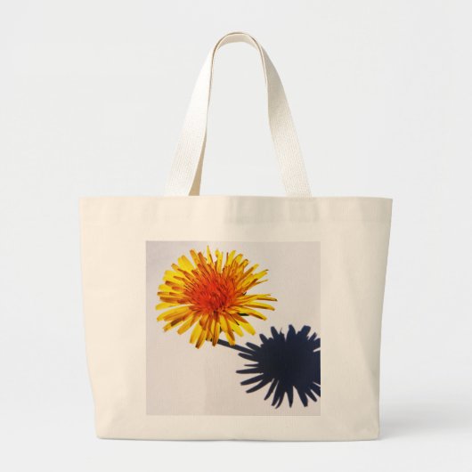 Paardebloem en Schaduw jtcnm Grote Tote Bag (Voorkant)