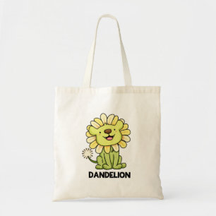 Paardebloem Grappige Leeuw Pun Tote Bag