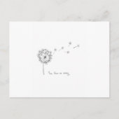 Paardebloem hand geïllustreerd grappige Valentijns Feestdagenkaart (Voorkant)