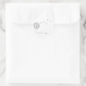 Paardebloem hand geïllustreerd grappige Valentijns Ronde Sticker (Tas)