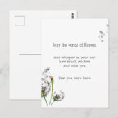 Paardebloem Herinnering Briefkaart (Voorkant / Achterkant)