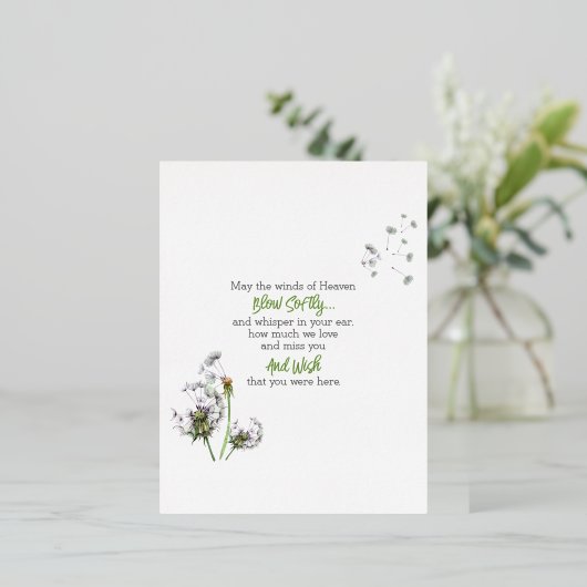 Paardebloem Herinnering Folie Feestdagen Briefkaart (Staand Voorkant)