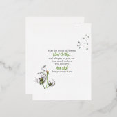 Paardebloem Herinnering Folie Feestdagen Briefkaart (Voorkant / Achterkant)